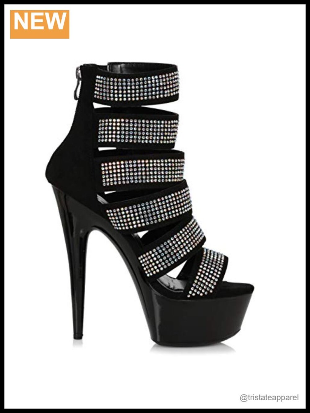 Women's Silver Open Toe Calf Boot Stiletto Platform Rhinestone Fashion